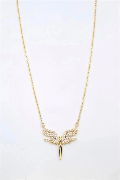 LitaeTrend Melek Kolye - Altın - Resim 2