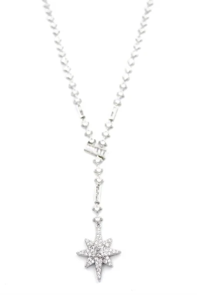 LitaeTrend Kuzey Yıldızı Y Kolye - Gümüş ürün görseli 1