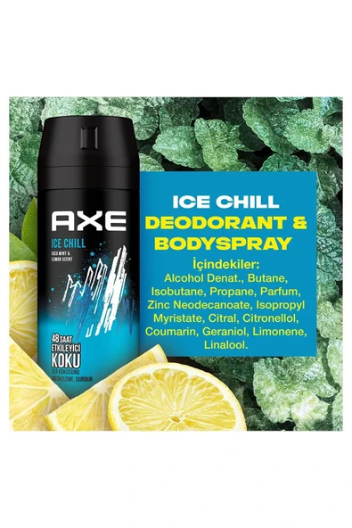 LitaeTrend 3 Adet Axe Ice Chill Erkek Deodorant Sprey 150 ml - 6
