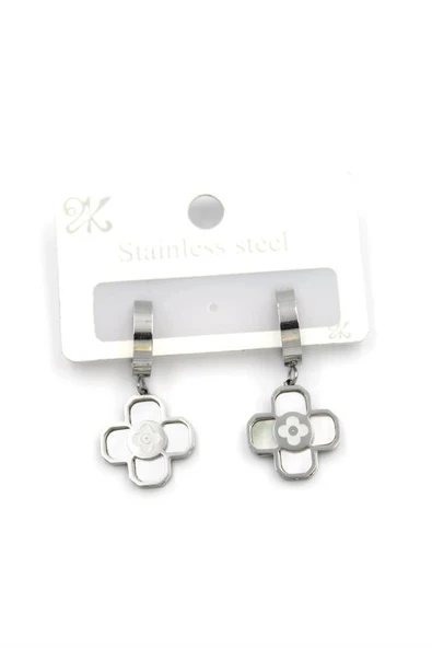 LitaeTrend VC Yonca Halka Küpe - Gümüş ürün görseli 1