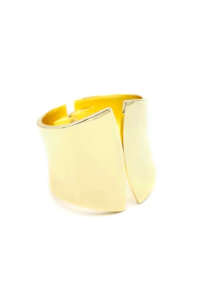 LitaeTrend Kelepçe Bilezik - Altın - Resim 2