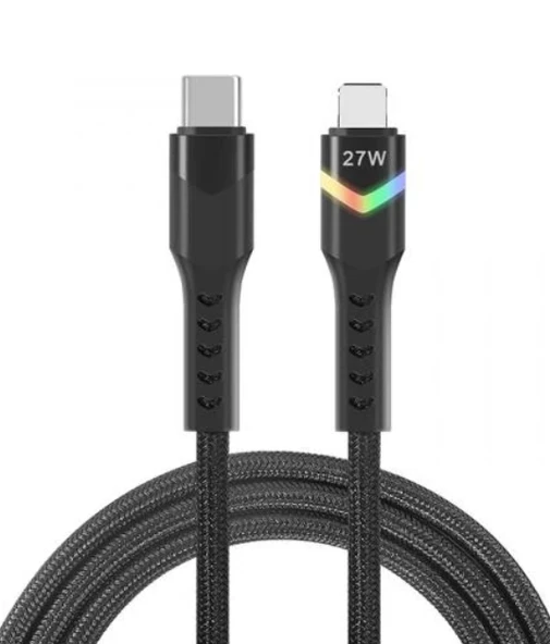 ZR536 Type-C To Lightning 27W Ledli Pd Kablo 1 M ürün görseli 1