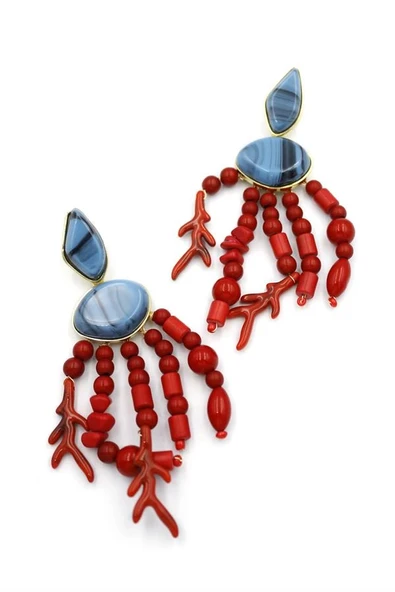 LitaeTrend Mercan Küpe - Kırmızı ürün görseli 1