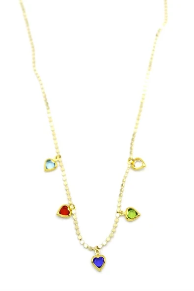 LitaeTrend Ezme Zincir Charm Kolye - Altın - Resim 2