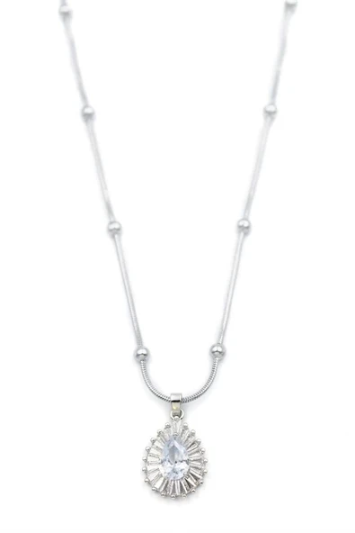 LitaeTrend Taşlı Kolye - Gümüş ürün görseli 1