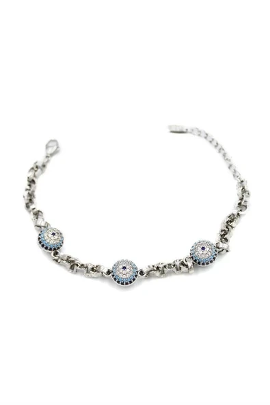 LitaeTrend Nazarlı Xuping Vip Bileklik - Gümüş ürün görseli 1