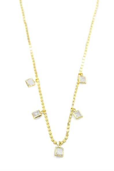 LitaeTrend Ezme Zincir Charm Kolye - Altın - Resim 2