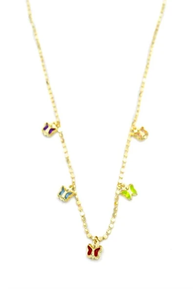 LitaeTrend Ezme Zincir Charm Kolye - Altın - Resim 2