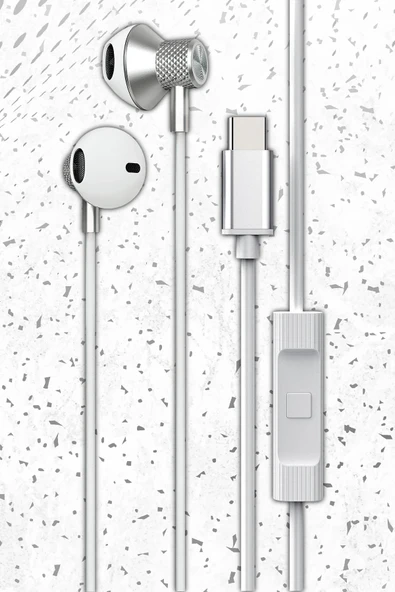 TNR LS-730 1.2M iPhone 15 Serisi ile Uyumlu Type-C Kablolu Kulaklık - Siyah - 2