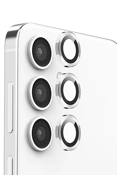 TNR Samsung Galaxy S25 Raze Metal Kamera Lens - Gümüş