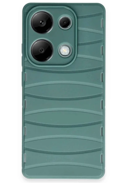 TNR Xiaomi Redmi Note 13 Pro 4G Kılıf Bibercas Silikon Kapak - Koyu Yeşil - 1