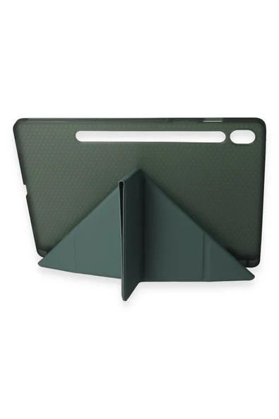 TNR Samsung Galaxy T870 Tab S7 11 Kılıf Kalemlikli Mars Tablet Kılıfı - Koyu Yeşil - 3