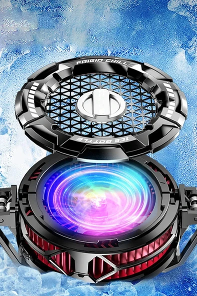TNR FS02 15W RGB Radyatör Telefon Soğutucu Fan - Siyah - 2
