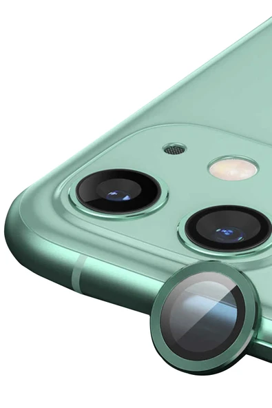 TNR iPhone 12 Mini Raze Metal Kamera Lens - Yeşil