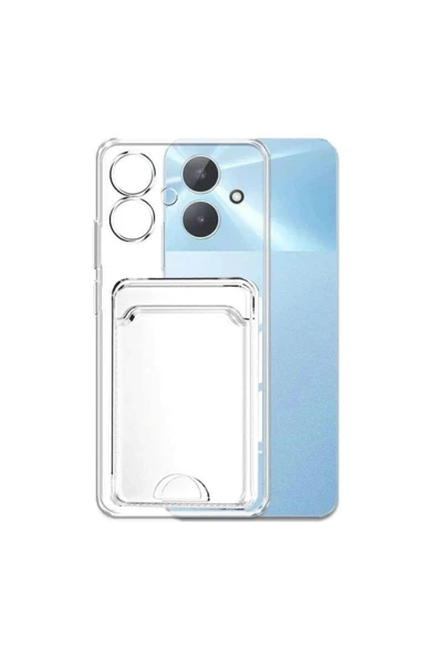 TNR Realme Note 60 Kılıf Kart Şeffaf Silikon - Şeffaf