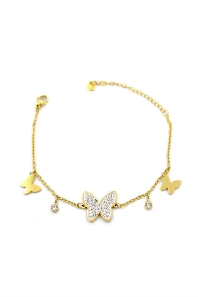 LitaeTrend Kelebek Bileklik - Altın - Resim 2