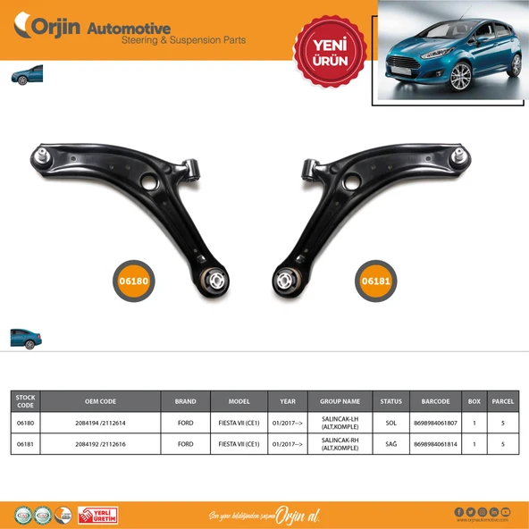 SALINCAK SOL 06180 FIESTA VII (CE1) 17-> 2084194 2112614 ürün görseli