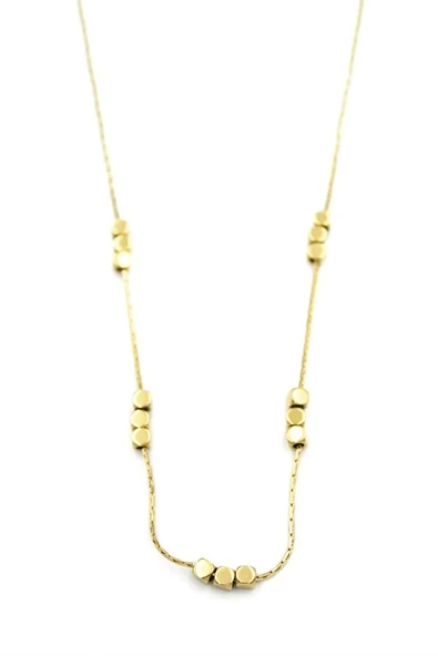 LitaeTrend Küp Kolye - Altın - Resim 2