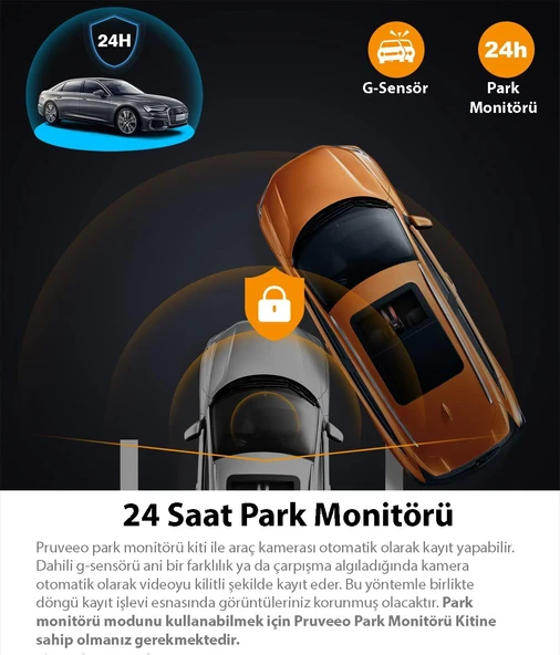 PRUVEEO D30 WI-FI 4K ARAC KAMERASI - 4