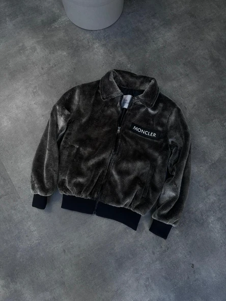 Moncler Gri Peluş Ceket - 2