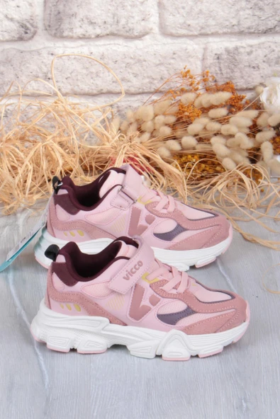Vicco 346.F25K.200 Wild Pudra Sneaker Kız Çocuk Ayakkabı - Resim 2