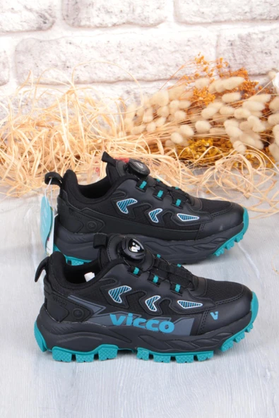 Vicco 869.F24K.474 Bard Siyah Akıllı Bağçık Erkek Çocuk Ayakkabı - Resim 2