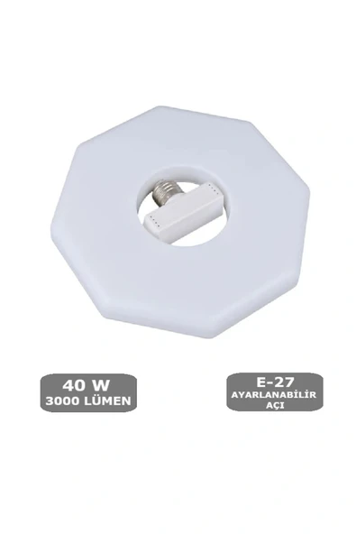 40W Armatür Ampul E27 Led Beyaz Renk (Ayarlanabilir Açı) 22CM - 1