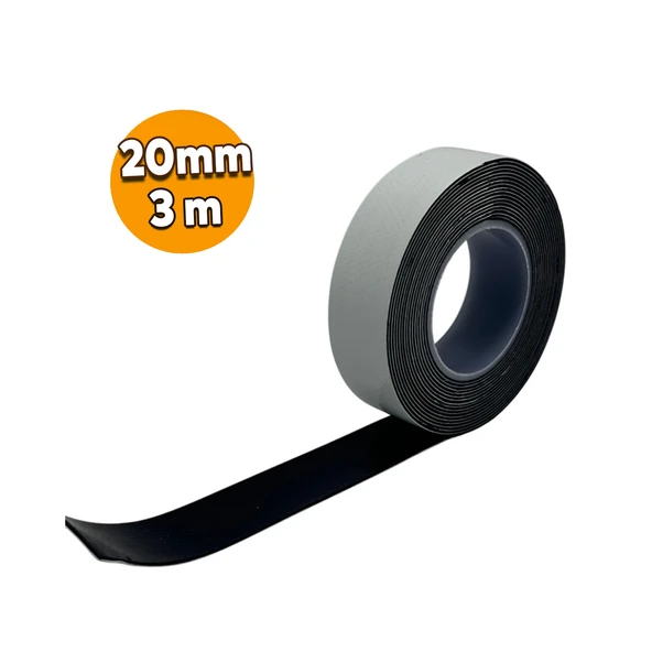 Gri Eriyen Bant 20MM x 3MT Su Geçirmez Boru İzolasyon ve Sızdırmazlık Dayanıklı Tamir Bandı - Resim 2
