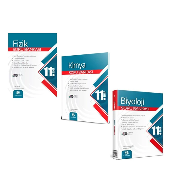 Bilgi Sarmal 11.Sınıf Fizik Kimya ve Biyoloji Soru Bankası Seti 3 Kitap ürün görseli 1