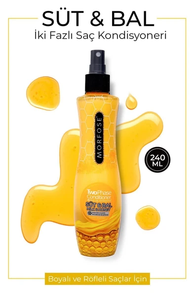 Morfose Boyalı ve Röfleli Saçlar İçin Çift Fazlı Süt & Ballı Fön Suyu 240 ml