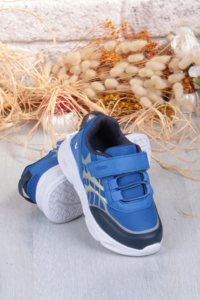 Vicco 346.P25K.263 Most Saks Mavi Işıklı Erkek Çocuk Ayakkabı - Resim 4