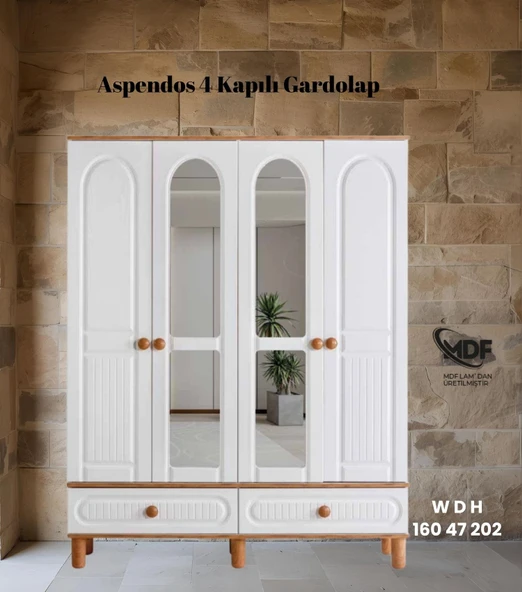 ASPENDOS 4 KAPILI DOLAP / GARDOLAP ürün görseli