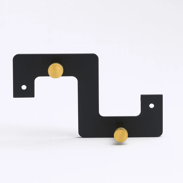 Zeta Siyah Metal Askı 2’li Lüx Vestiyer Dolap Portmanto Elbise Ceket Çanta Anahtar Asma Aparatı - 5