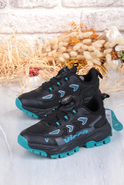 Vicco 869.F24K.474 Bard Siyah Akıllı Bağçık Erkek Çocuk Ayakkabı - Resim 3