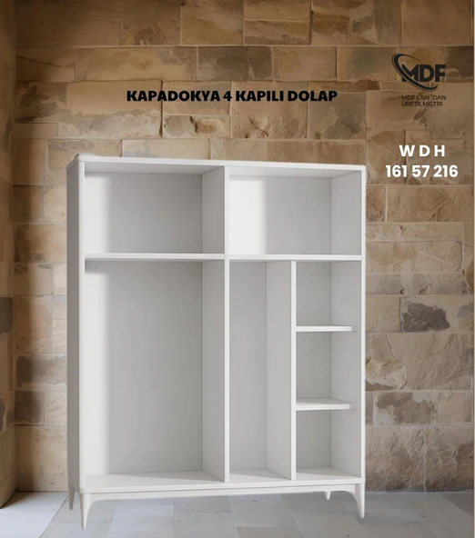 KAPADOKYA 4 KAPILI DOLAP / GARDOLAP - Resim 2