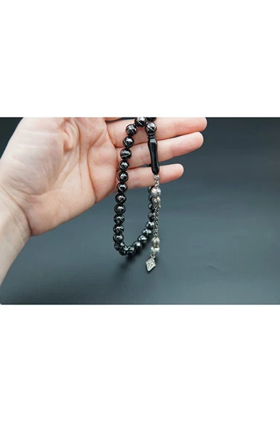gümüş nokta işlemeli oltutaşı tesbih st0003 - 3