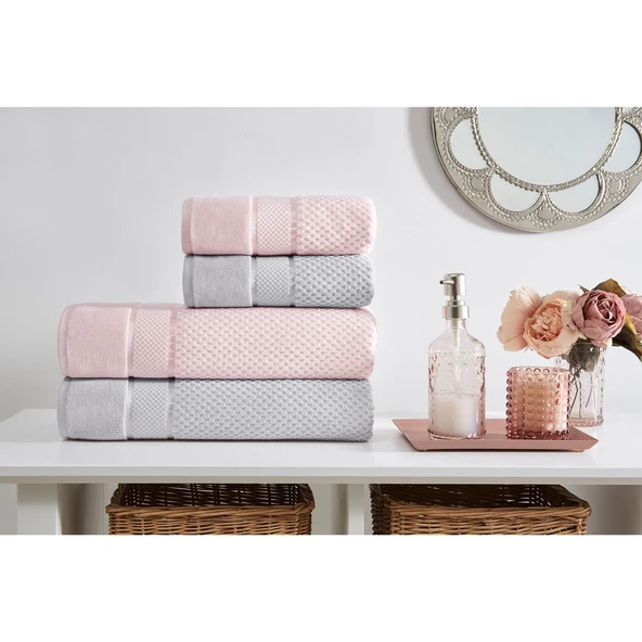 ÖZDİLEK BRİGHT BEST SET GRİ-PEMBE - Resim 2