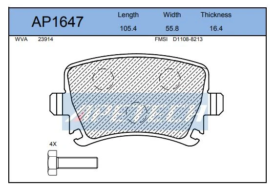 DİSK BALATA ARKA ST23914 CADDY-III 1.4 1.6 1.9 TDİ 2.0 SDİ (04/2004-) TOURAN 1.9 3C0698451 ürün görseli