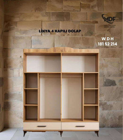 LİKYA 4 KAPILI DOLAP / GARDOLAP - Resim 2