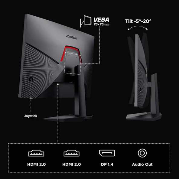 Koorui 1ms 180Hz 24.5" 1920x1080 FHD Gaming Monitör 25E3A - 3