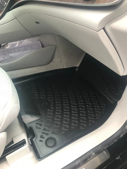 Rizline Mercedes EQE 2022 Sonrası 3D Havuzlu Paspas ve Bagaj Havuzu Set Siyah - Resim 4