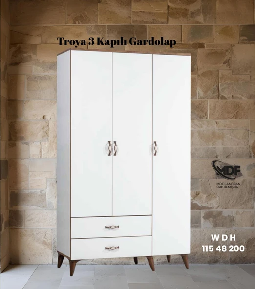 TROYA 3 KAPILI DOLAP / GARDOLAP ürün görseli