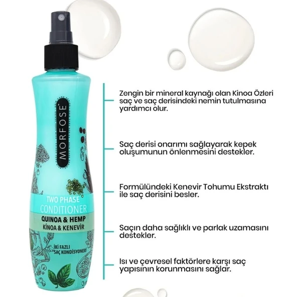 Morfose Çift Fazlı Kinoa İçeren Fön Suyu 240 ml - Resim 3