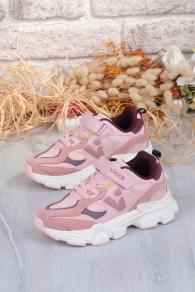 Vicco 346.F25K.200 Wild Pudra Sneaker Kız Çocuk Ayakkabı - Resim 3