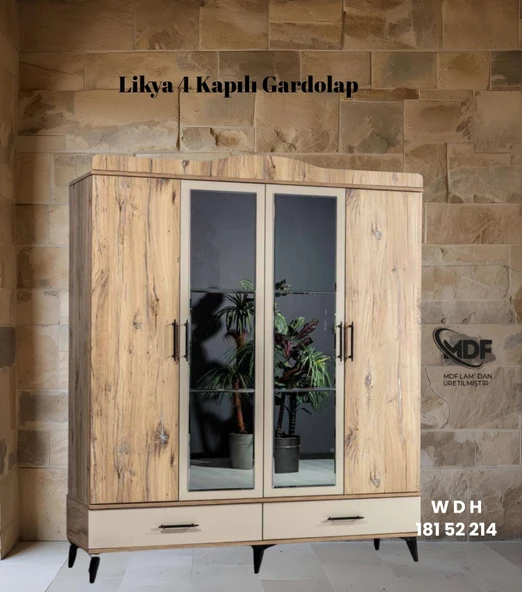 LİKYA 4 KAPILI DOLAP / GARDOLAP ürün görseli
