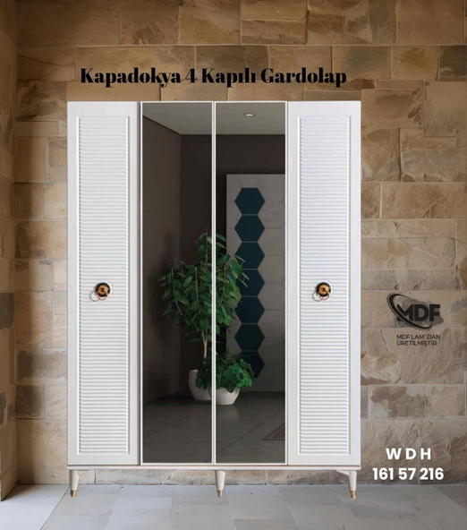 KAPADOKYA 4 KAPILI DOLAP / GARDOLAP ürün görseli