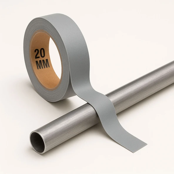 Gri Eriyen Bant 20MM x 3MT Su Geçirmez Boru İzolasyon ve Sızdırmazlık Dayanıklı Tamir Bandı - Resim 5