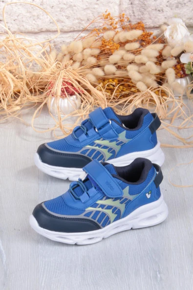 Vicco 346.P25K.263 Most Saks Mavi Işıklı Erkek Çocuk Ayakkabı - Resim 3