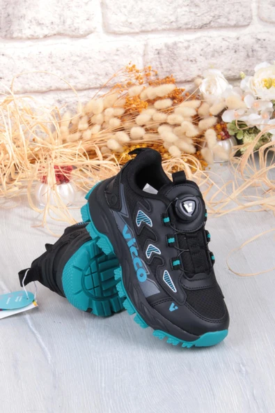 Vicco 869.F24K.474 Bard Siyah Akıllı Bağçık Erkek Çocuk Ayakkabı - Resim 4