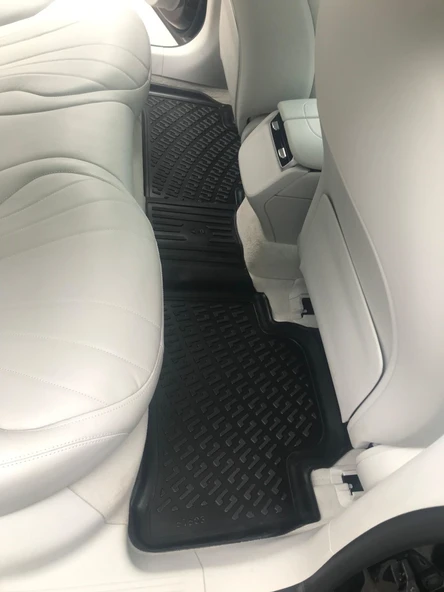 Rizline Mercedes EQE 2022 Sonrası 3D Havuzlu Paspas ve Bagaj Havuzu Set Siyah - Resim 3